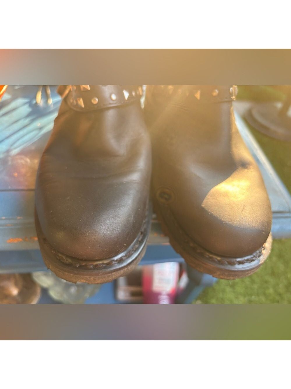 Harley-Davidson Women’s Leather Studded Motorcycle Boots • Size 9M • Biker Punk - Picture 7 of 16